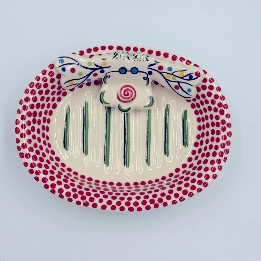 Caffco Simply Christmas Collection Ceramic Reindeer Soap-dish Mandy Bagwell - Picture 8 of 8